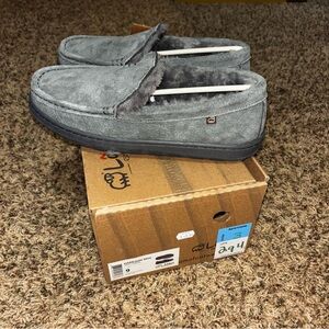 New Men’s LAMO EM1913 Charcoal Harrison Moc Lined Moccasins Size 9 Medium
